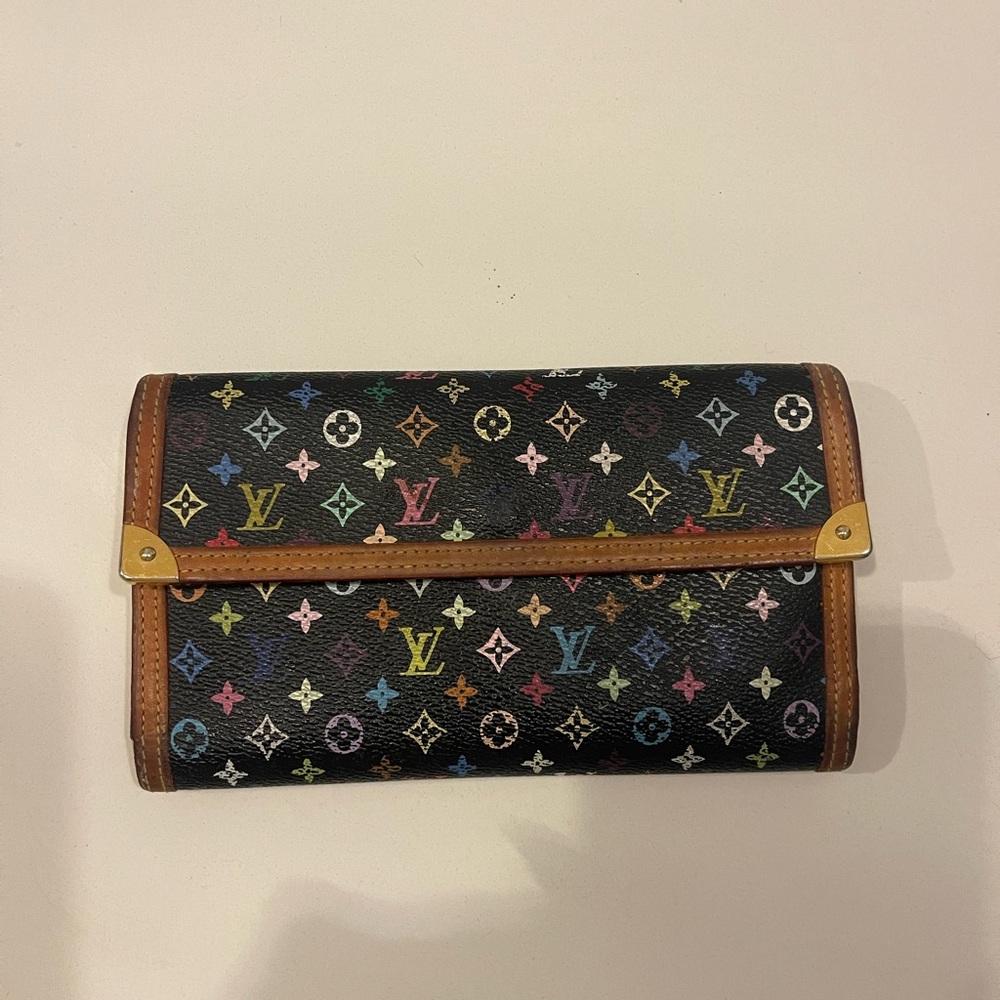 Monogram Multicolor Porte Tresor International Wallet Black